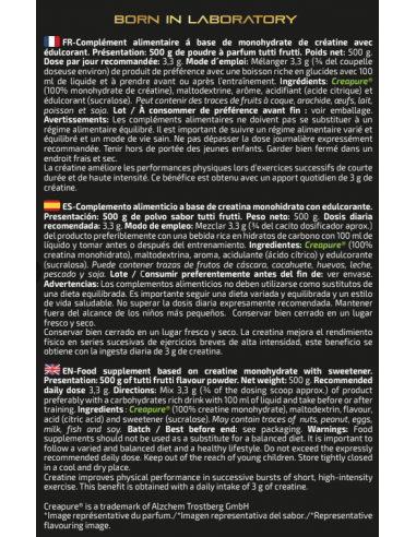 CREATINA TUTTI FRUTI 500GR IO.GENIX