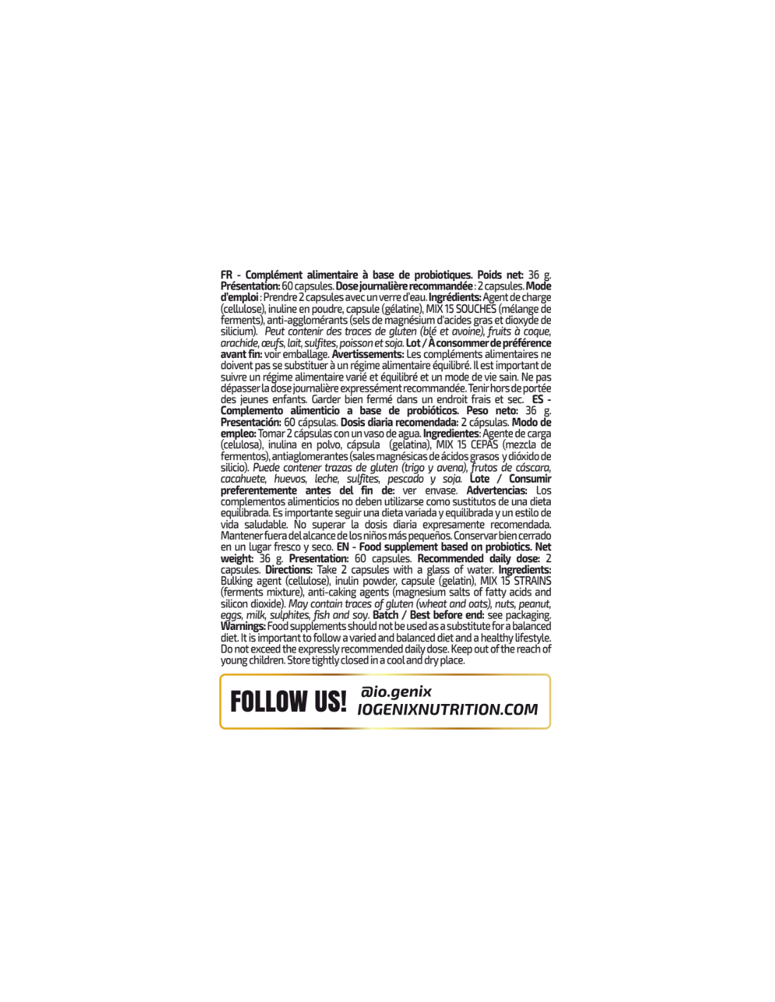 PROBIOTIC MIX IO.GENIX