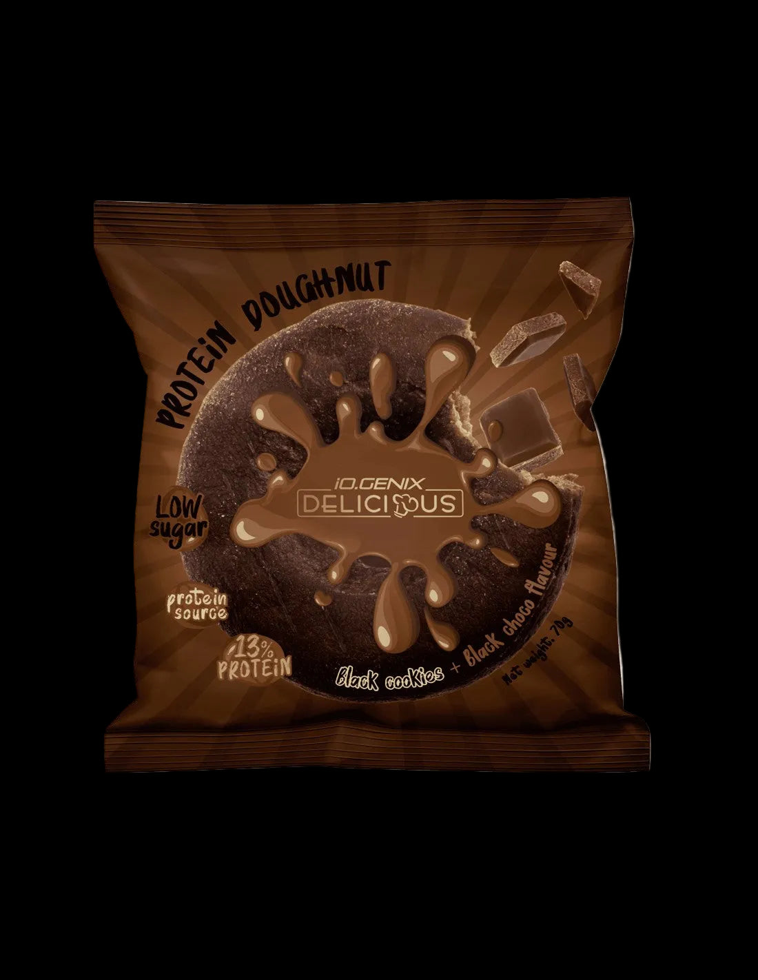 PROTEIN DOUGHNUT BLACK COOKIES Y BLACK CHOCO
