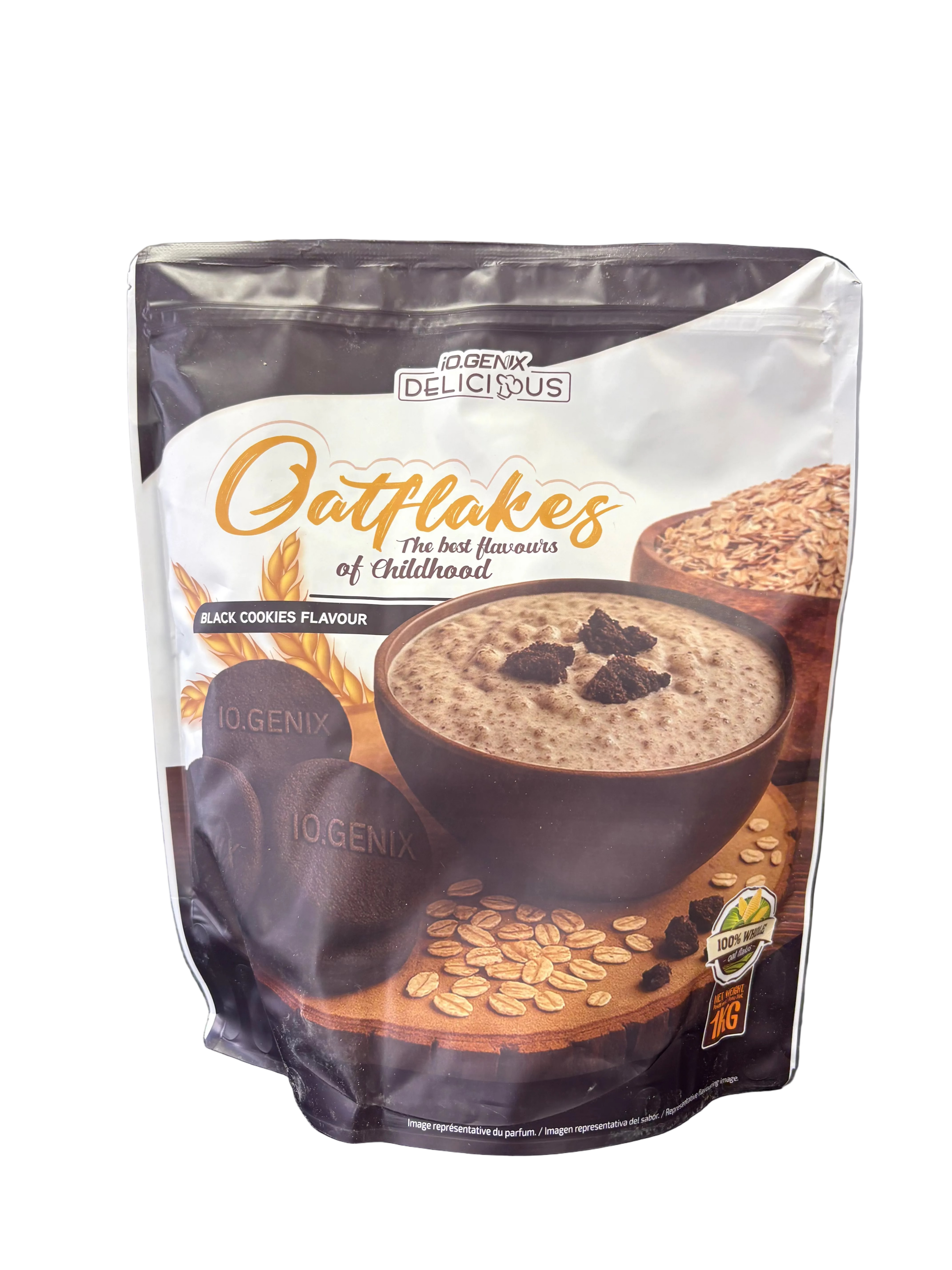 COPOS DE AVENA BLACK COOKIES 1KG IO.GENIX