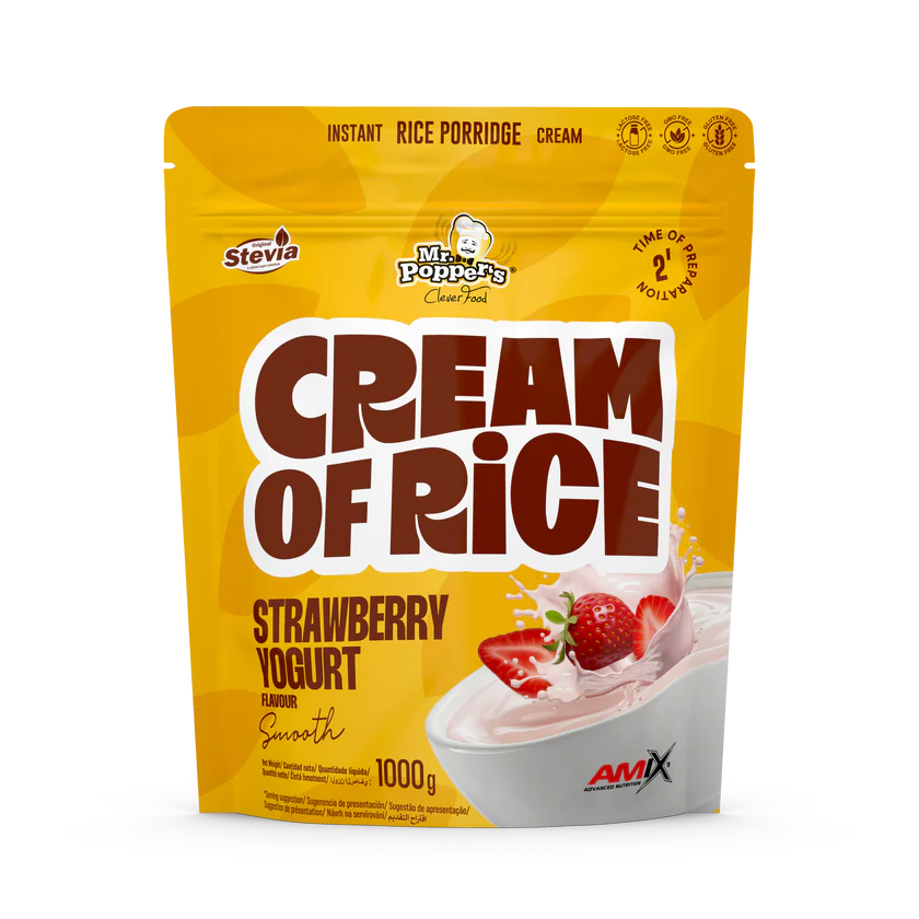 CREMA DE ARROZ FRESA YOGUR MR POPPERS