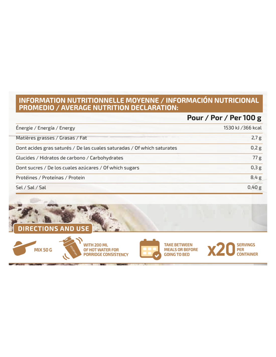 CREMA DE ARROZ BLACK COOKIES 1KG IO.GENIX