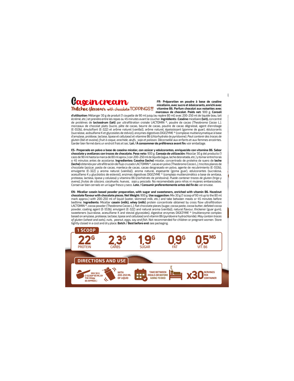 CASEINA NUTCHOC 900GR IO.GENIX