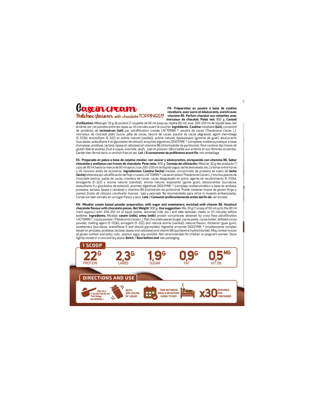 CASEINA NUTCHOC 900GR IO.GENIX