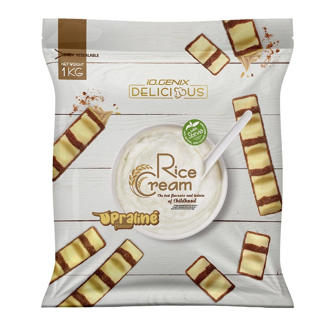 CREMA DE ARROZ PRALINÉ 1KG IO.GENIX