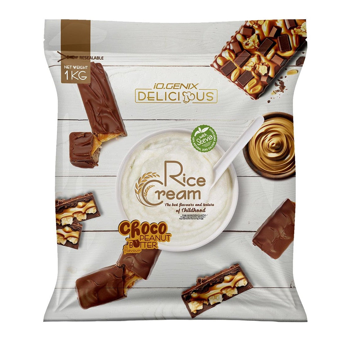 CREMA DE ARROZ CHOCO PEANUT BUTTER 1KG IO.GENIX