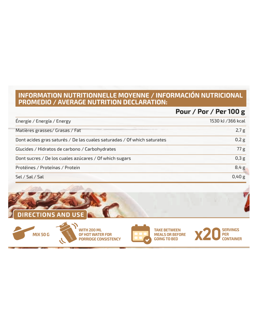 CREMA DE ARROZ CHOKOKRAC 1KG IO.GENIX