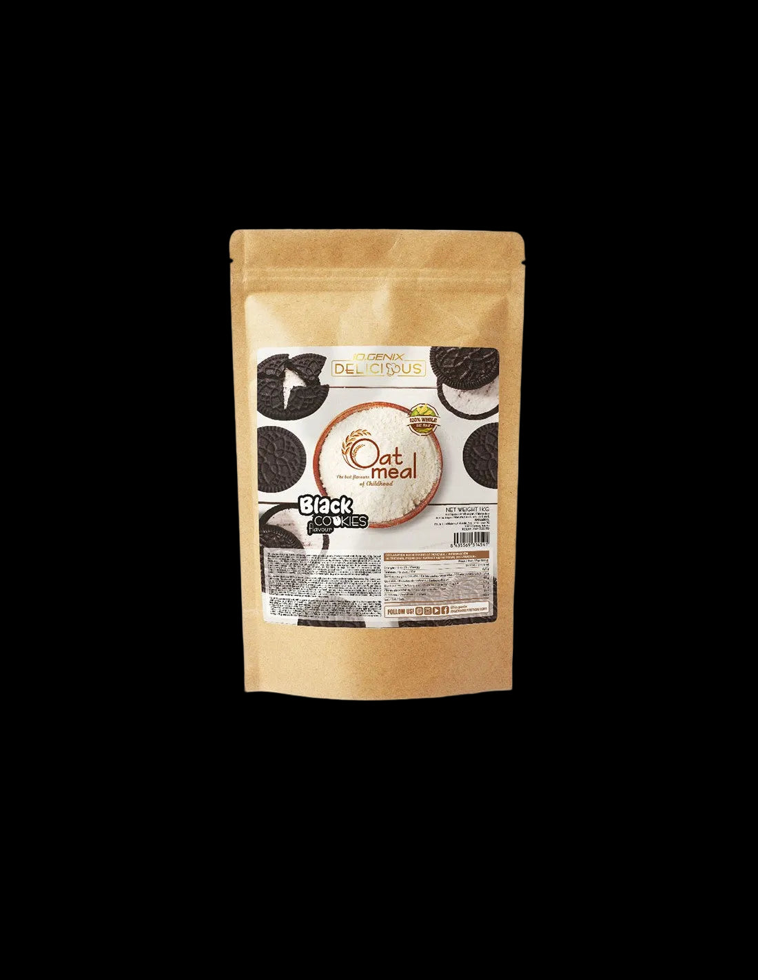 HARINA DE AVENA BLACK COOKIES IO.GENIX