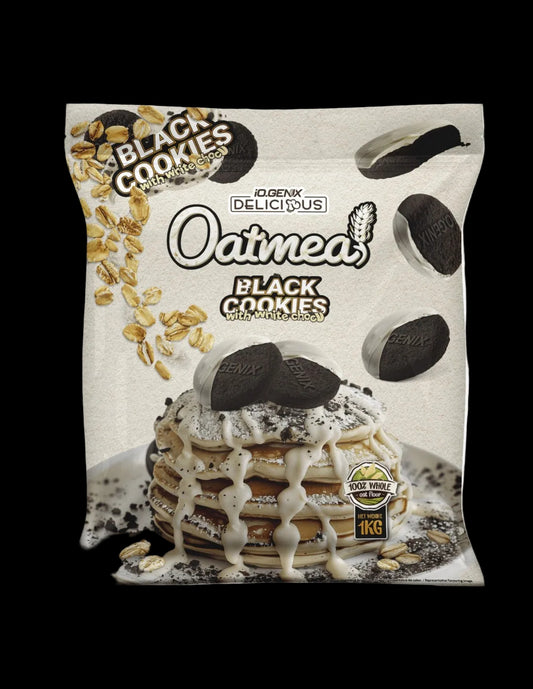 HARINA DE AVENA BLACK COOKIES & WHITE CHOCO 1KG IO.GENIX