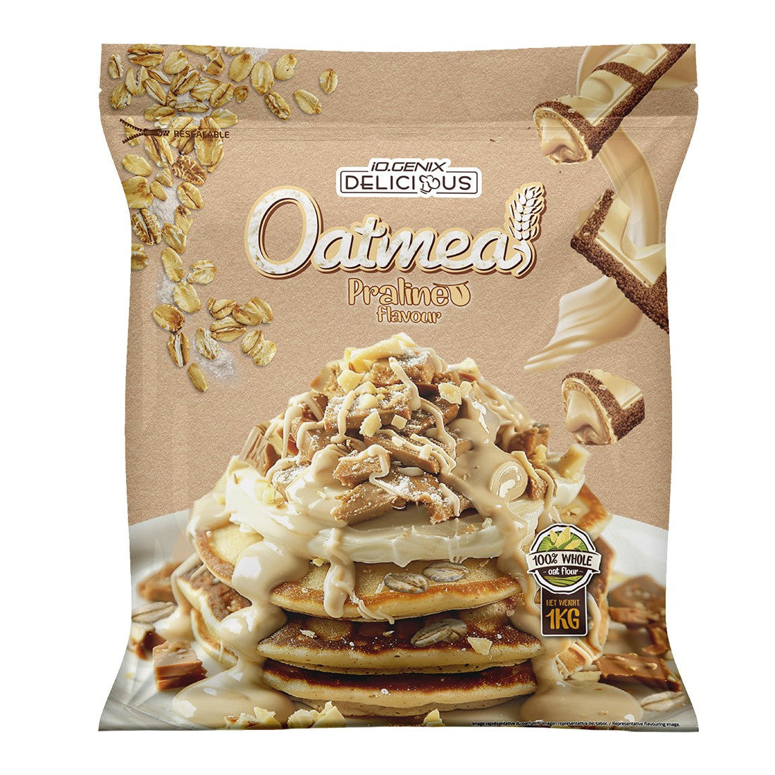 HARINA DE AVENA PRALINÉ 1KG IO.GENIX