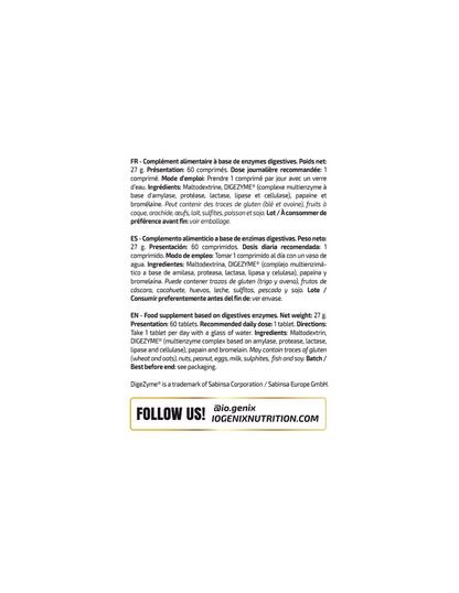 DIGESTIVE ENZYMES IO.GENIX 60 CAPSULAS