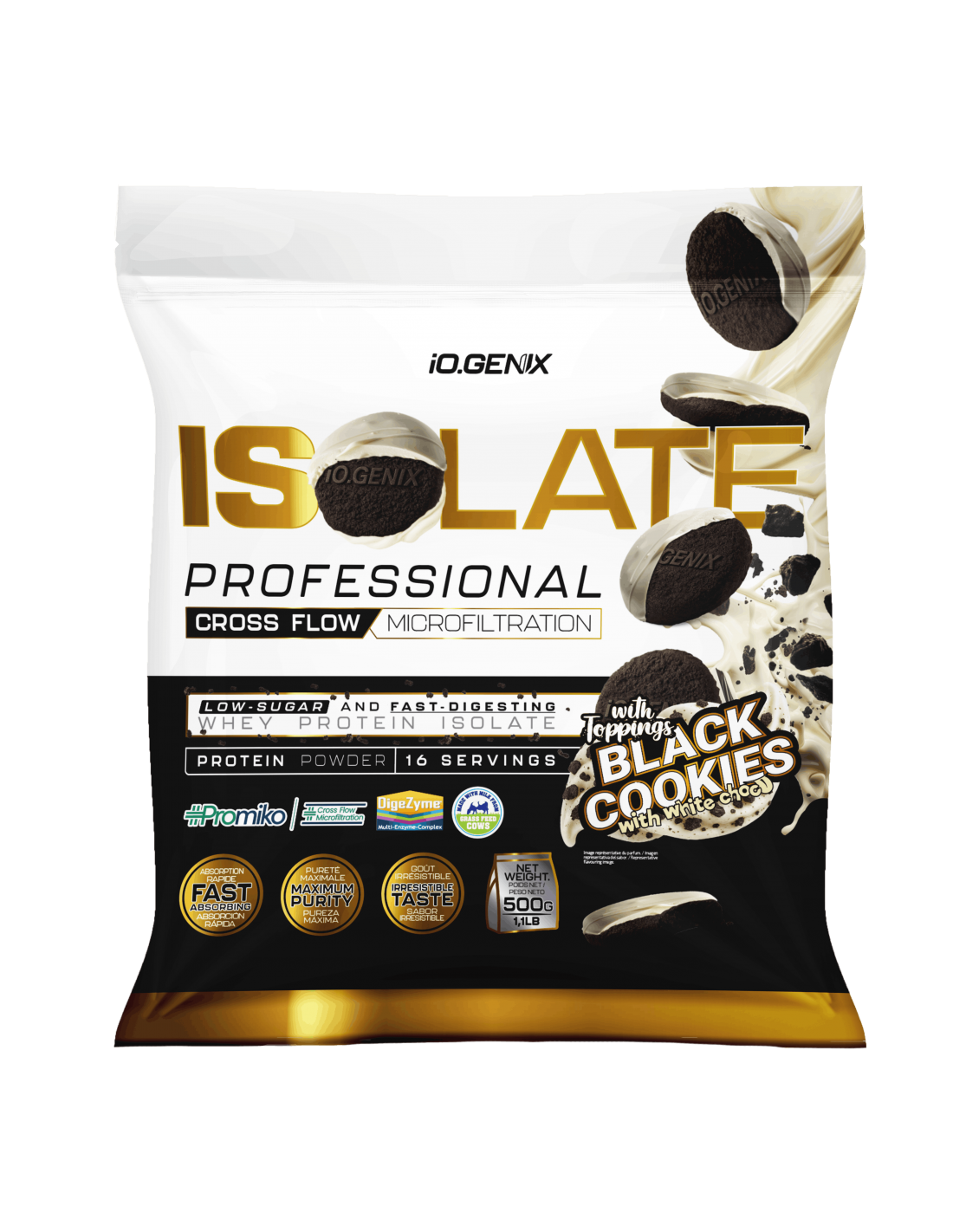 ISO BLACK COOKIES & CHOCOLATE BLANCO IO.GENIX