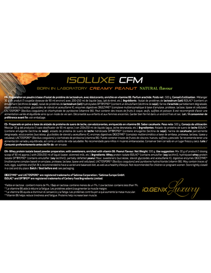 ISOLUXE CFM CREAMY PEANUT IO.GENIX
