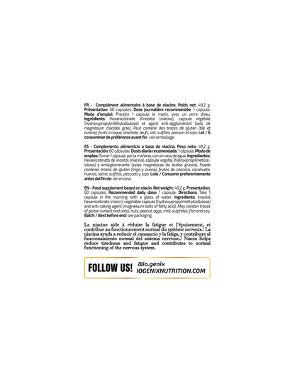 NIACIN 500 IO.GENIX 90 CAPSULAS