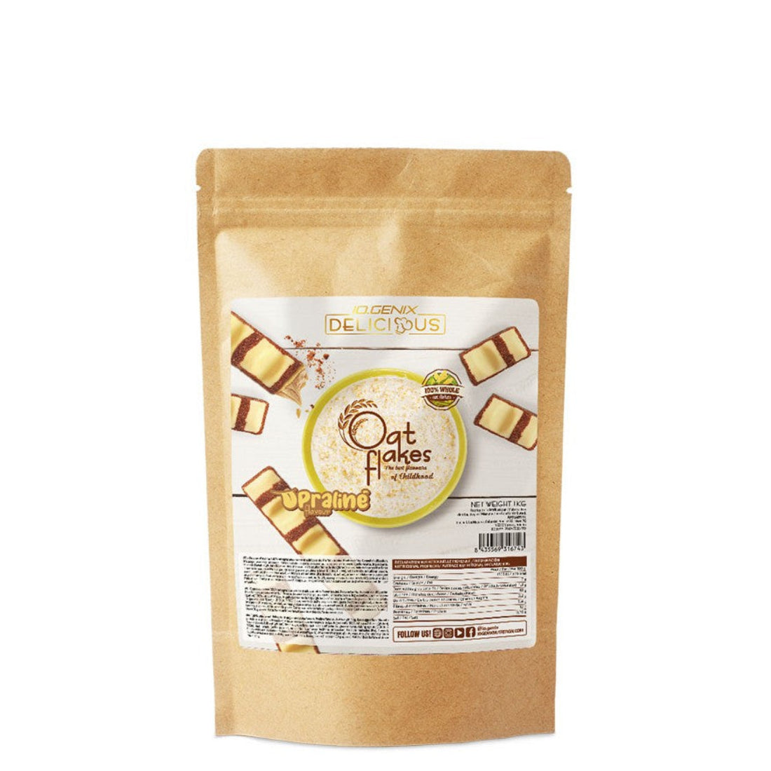 COPOS DE AVENA PRALINÉ 1KG IO.GENIX