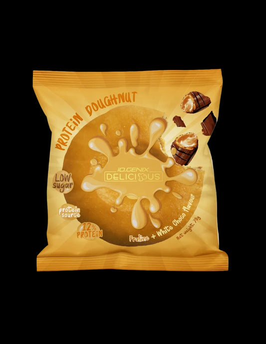 PROTEIN DOUGHNUT PRALINÉ Y CHOCO BLANCO
