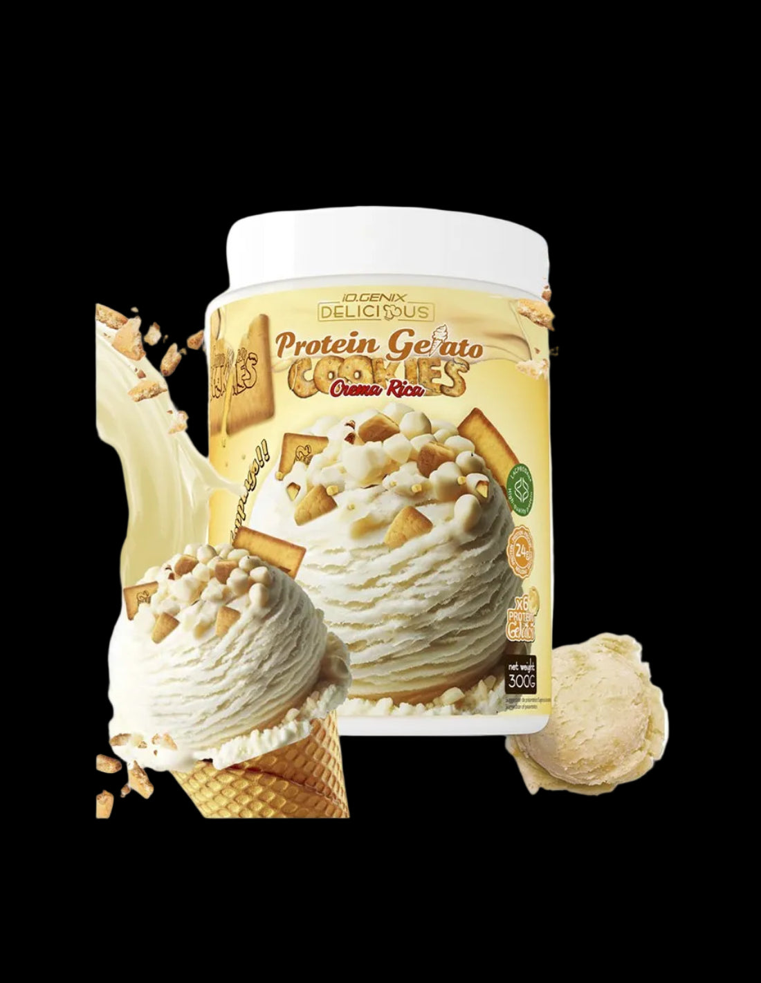 PROTEIN GELATO CREMA RICA COOKIES IO.GENIX