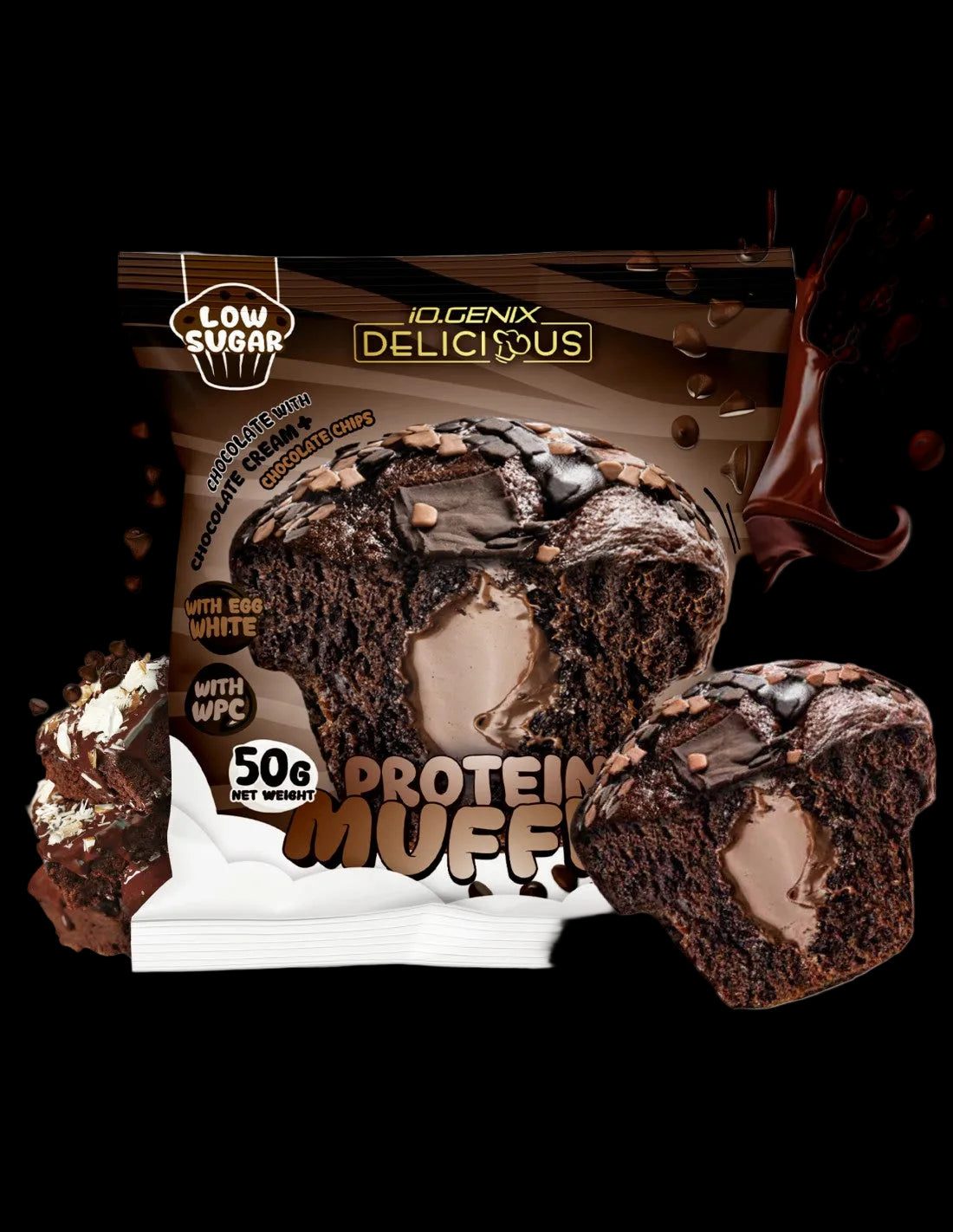 PROTEIN MUFFIN CHOCO CREAM + CHOCO CHIPS