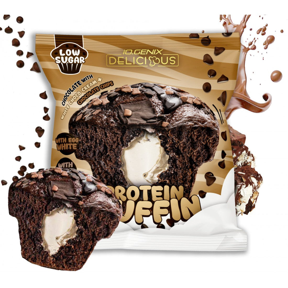 PROTEIN MUFFIN CHOCO BLANCO + CHOCO CHIPS