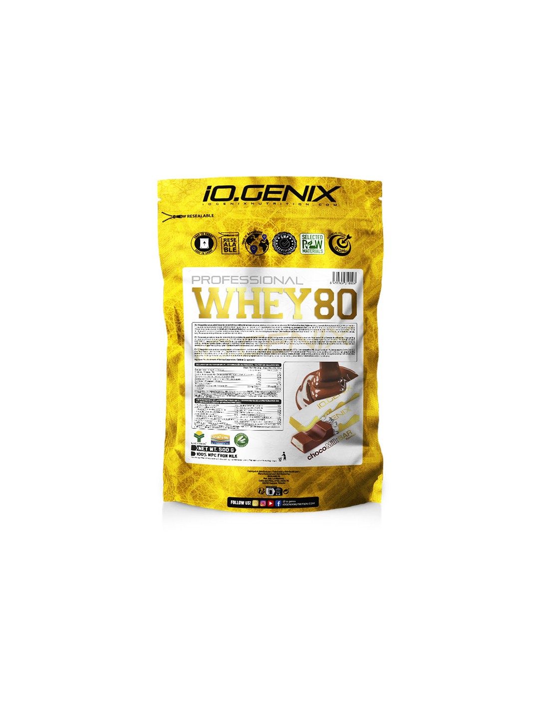 WHEY CHOCO MILK BAR IO.GENIX